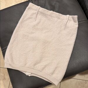 Designers Remix Cream Knit Pencil Skirt - Women's Classic Style